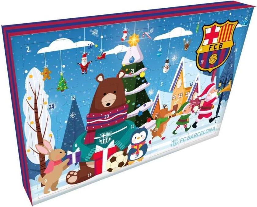FC Barcelona adventskalender med 24 overraskelser og samleobjekter