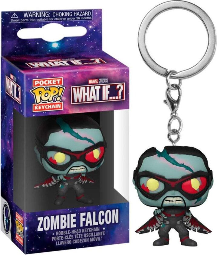 Zombie Falcon Pocket POP nøkkelring – Marvel samleobjekt