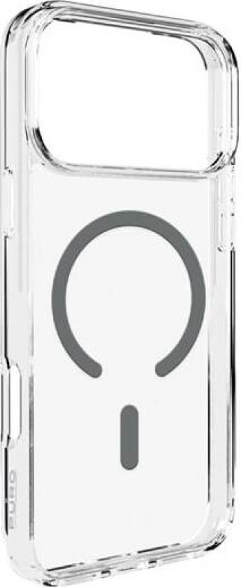 Lite Mag TPU+PC-etui kompatibelt med MagSafe for iPhone 17 Pro - gjennomsiktig med grå ring