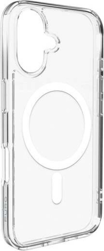Lite Mag TPU+PC-etui kompatibelt med MagSafe for iPhone 17 - gjennomsiktig med hvit ring