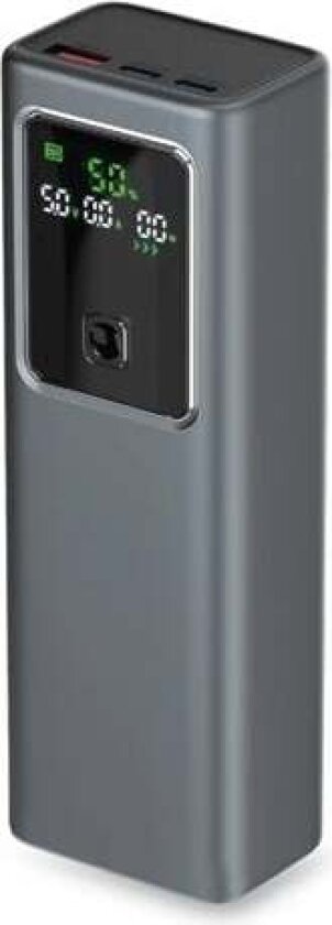 Powerbank SBS 20000mAh PD 100W med LCD-skjerm - grå