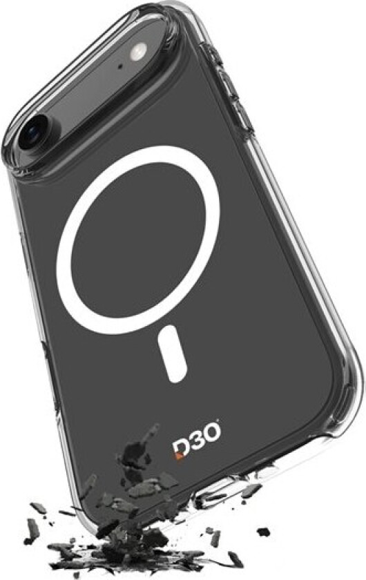 Impact Clear D3O TPU+PC MagSafe-kompatibelt etui for iPhone 17 Air - gjennomsiktig