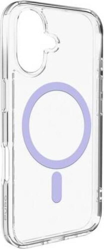 Lite Mag TPU+PC-etui kompatibelt med MagSafe for iPhone 17 - gjennomsiktig med rosa ring