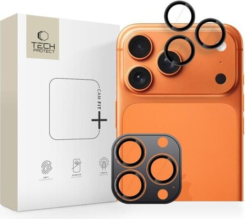 Camring Fit+ kameradeksel for iPhone 14/15/16/17 Pro/Max - Svart