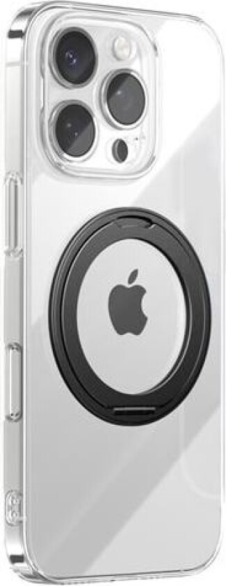 JR-16JL6 iPhone 16 Pro Max ultratynt MagSafe-kompatibelt etui med 360° ringstativ - svart