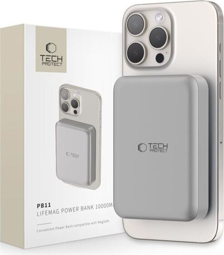 Powerbank Tech-Protect PB11 LifeMag MagSafe 10000 mAh - titan