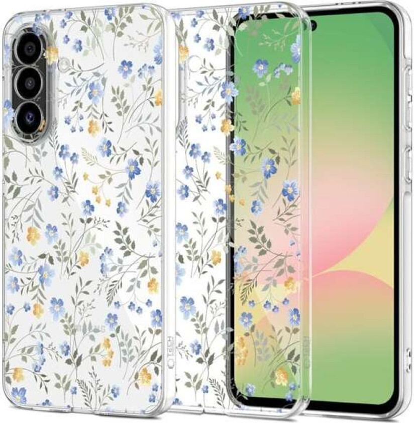 FlexAir-etui for Samsung Galaxy A27 - gjennomsiktig blomstret