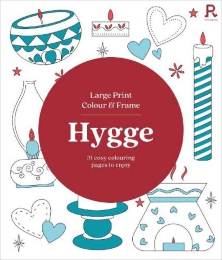 Large Print Colour & Frame - Hygge (Colouring Book for Adults) av Richardson Puzzles and Games