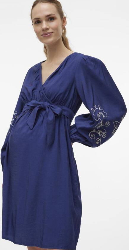 Mlnanaz Tess L/S Wo Abk Dress 2F - Blue - S