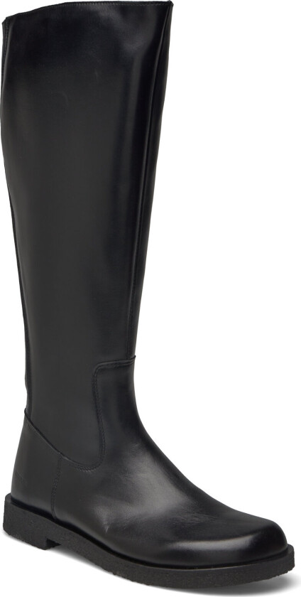 Booties - Flat - With Zipper - Black - 35