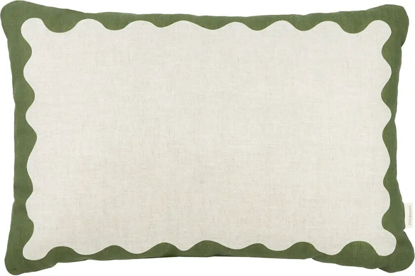 Vibes Rect. Cushion Linen 45X30 L - Green - ONE SIZE