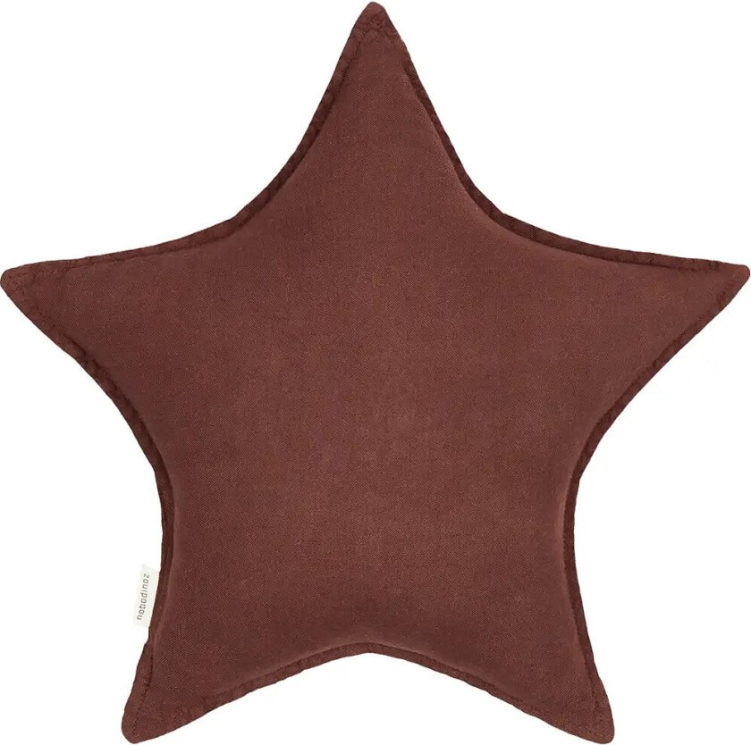 Star Cushion In Washed French Linen L1N0 - Red - ONE SIZE