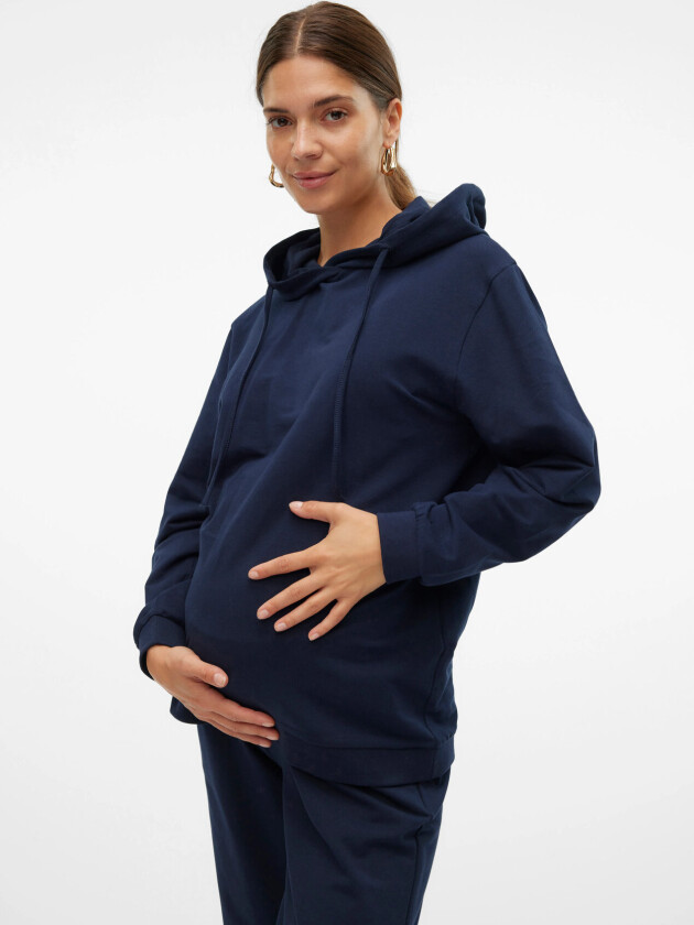 Mlmille L/S Sweat Hood Noos - Navy - S