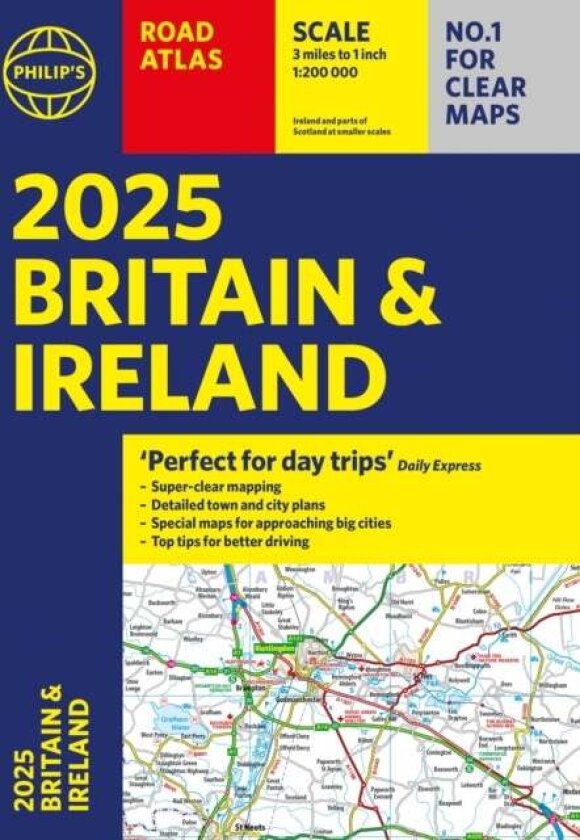 2025 Philip's Road Atlas Britain and Ireland av Philip's Maps