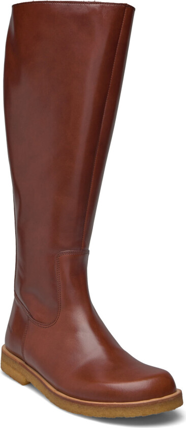 Booties - Flat - With Zipper - Brown - 35