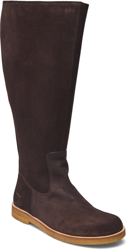 Booties - Flat - With Zipper - Brown - 35