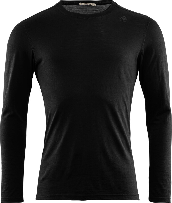 Men's LightWool Undershirt Long Sleeve L, Jet Black