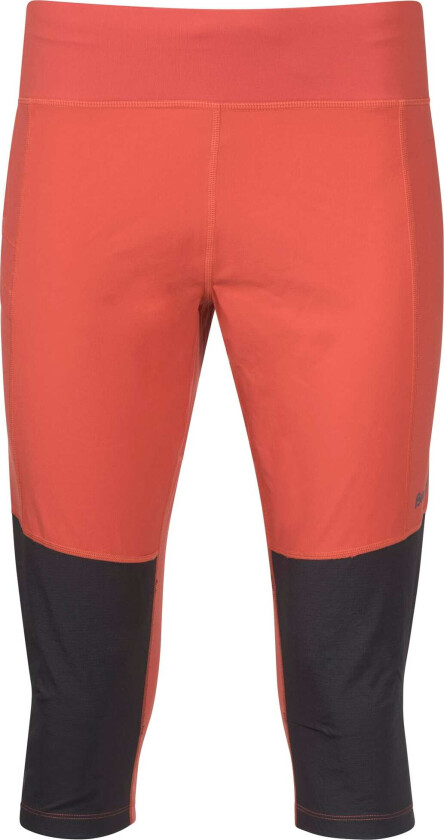 Women's Fløyen V2 3/4 Pants-2021 S, Brick/Solid Charcoal