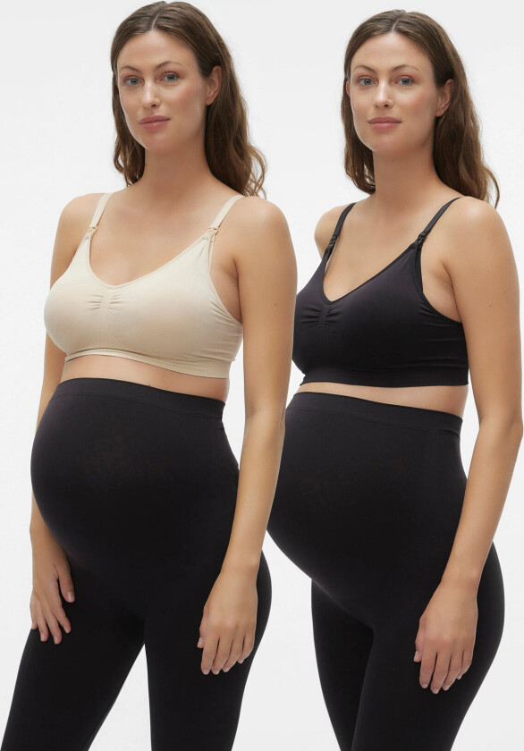 Mlilja Feed Me Bra Nf 2-P A. Noos - Black - L/XL