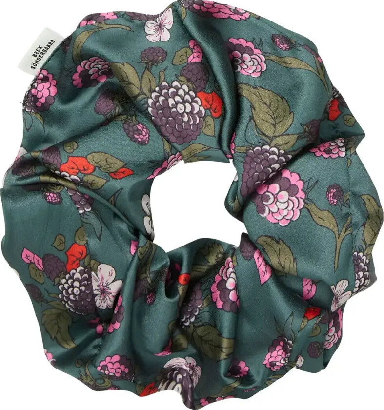 Autumn Blackberry Luster Scrunchie - Green - ONE SIZE