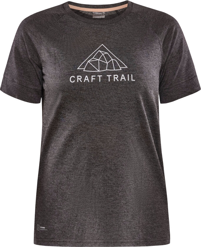 Women's Adv Trail Wool Short Sleeve Tee Black Melange XL, Black-Melange