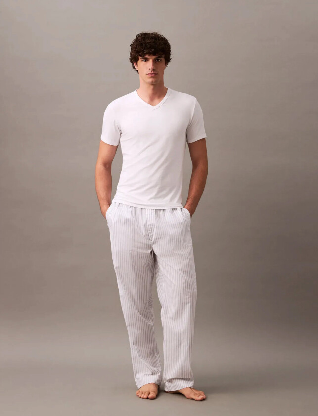 S/S V Neck 3Pk - White - M