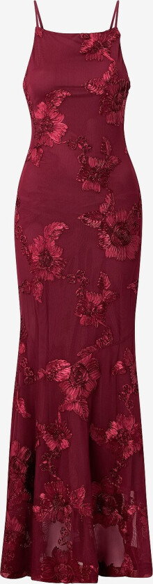 Maxikjole Embroidery Dress - Rød