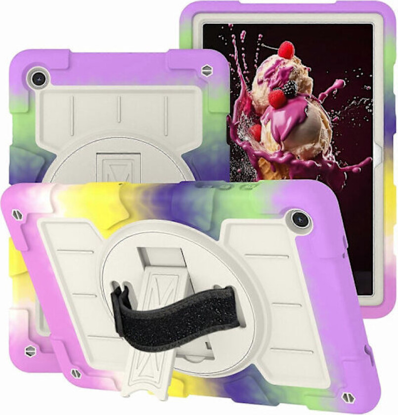 Robust deksel med stativ og skulderstropp for Samsung Galaxy Tab A9+ (TPU+PC)