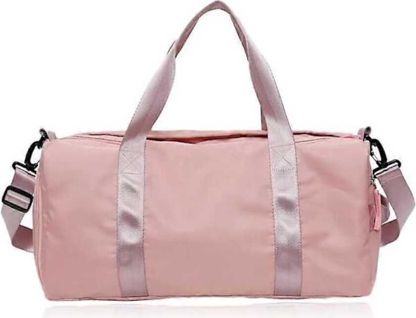 Stor Sports Gym Bag med Skoskap og Våt Lomme, Sports Duffel Bag, Sports Gym Bag for Sport Reise Svømming Yoga Vandring Camping, Rosa
