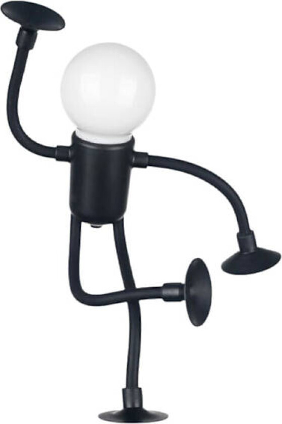 Formbar Rolig Sportsmann Nattlampe, DIY Form Nattlamper Søt Glødelampe Mann Mini Nattlampe Sugekopp Bøybar Skrivebordslampe Dekorasjon_qcx