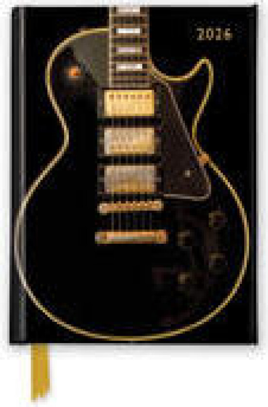Black Gibson Guitar 2026 Luxury Pocket Diary Planner - Week to View