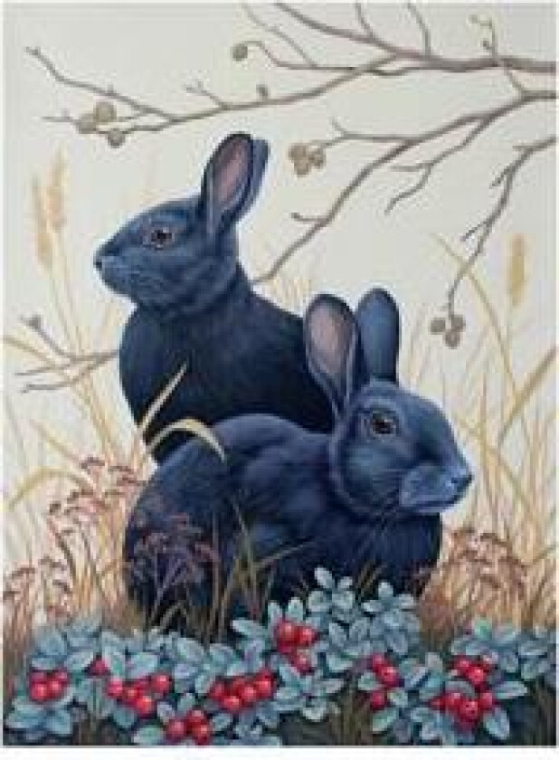 Black Rabbits Notecard