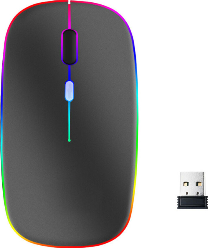 Trådløs Bluetooth-mus USB-lading SilverGrey