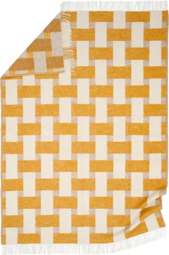 Weave pledd 130x180 cm Gul