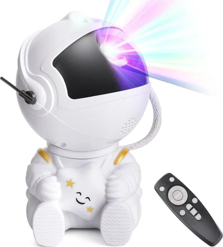 Galakseprosjektor | Astronaut Galaxylampe | Aurora Nattlampe