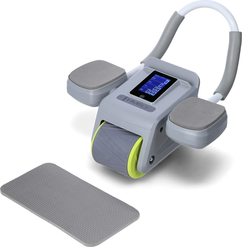 Automatisk abdominal treningshjul, LCD-skjerm, grå