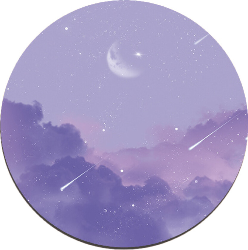 Rund musematte med sydde kanter Purple M