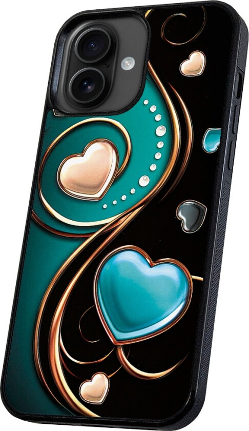 iPhone 16 - Deksel/Mobildeksel Hjerter
