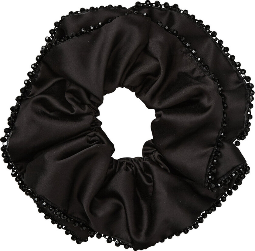 Luster Bead Scrunchie - Black - ONE SIZE