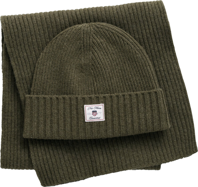 Beanie Scarf Gift Set - Green - ONE SIZE