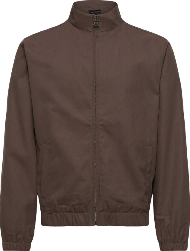 Twill Track Jacket - Brown - XS