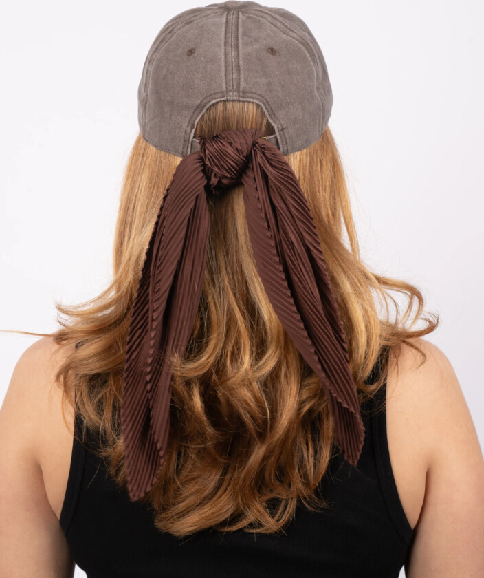 Crepped Scarf - Brown - ONE SIZE
