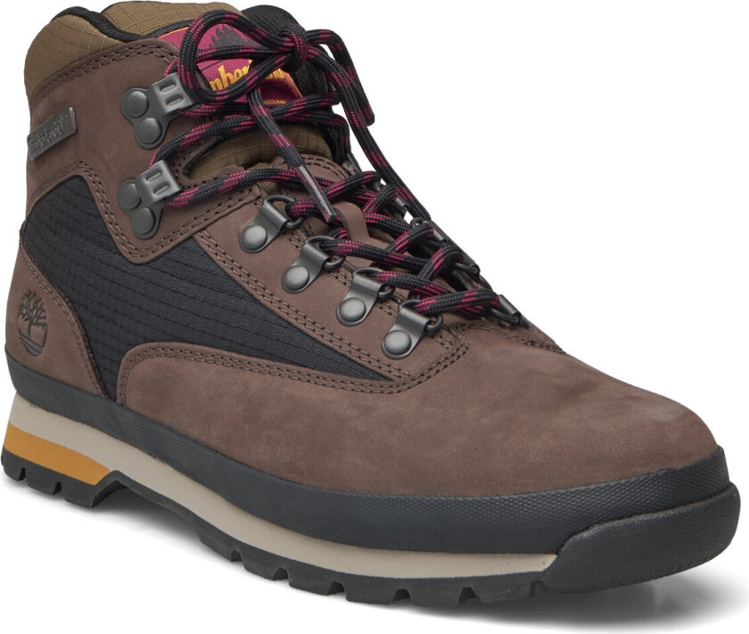 Euro Hiker Mid Lace Up Boot Dark Brown Nubuck - Brown - 40
