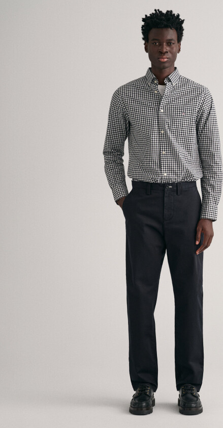 Regular Twill Chinos - Black - 32 x 32