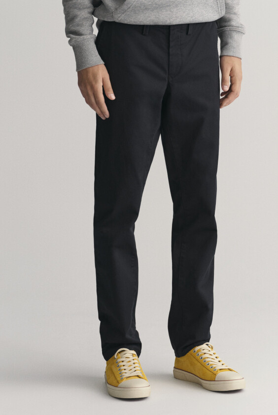 Slim Twill Chinos - Black - 34 x 34