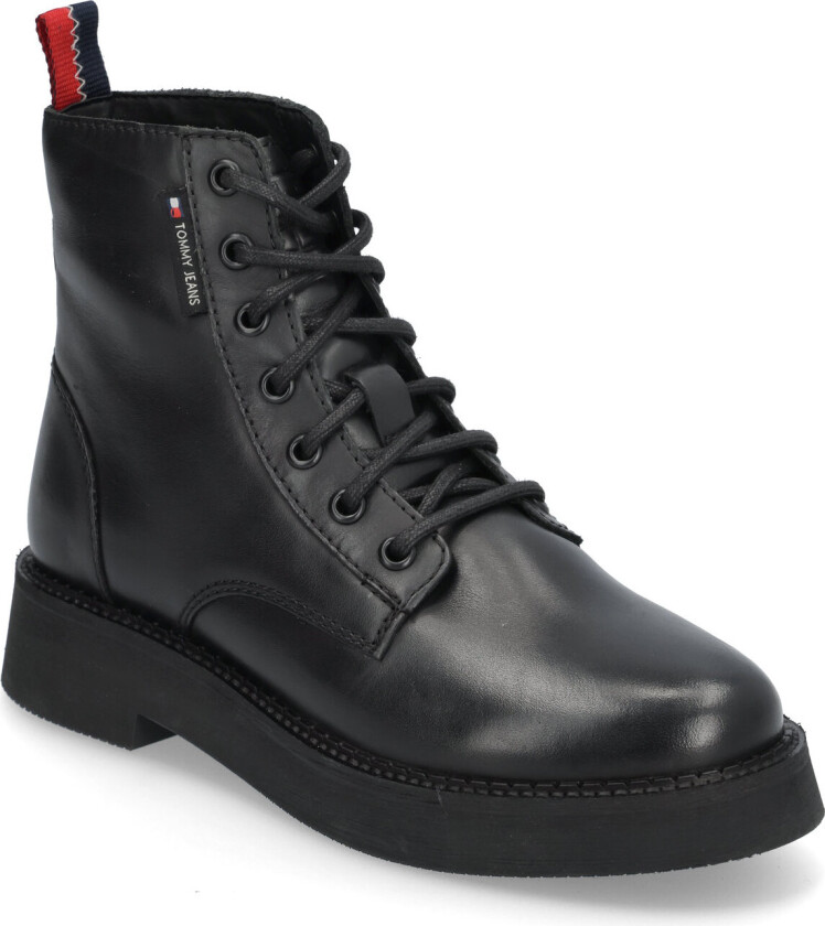 Tjw Lace Up Flat Boot - Black - 37