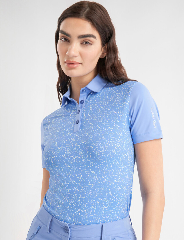 Harmony Printed S/S Shirt - Blue - XS
