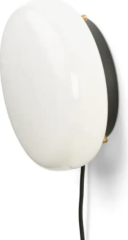 OPA vegglampe Opalglas, G9, kabel/plugg/bryter