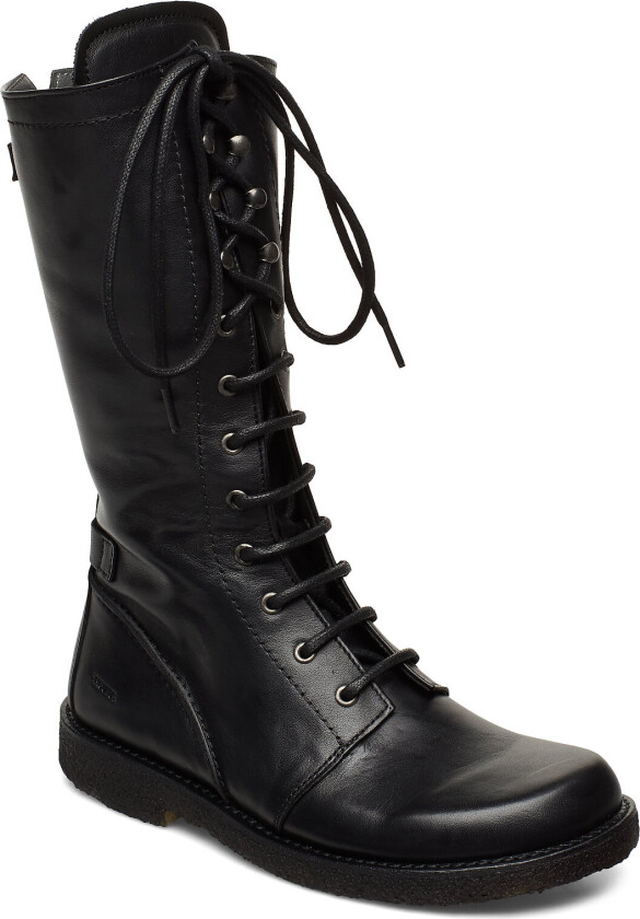Boots - Flat - With Laces - Black - 40