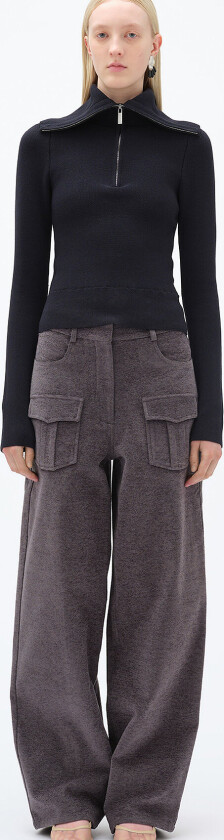 Tappered Denim Pants - Grey - 34